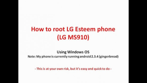 Lge lg esteem ms910 root -  updated April 2024