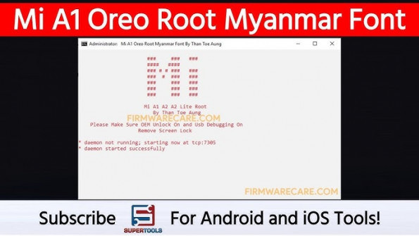 Mi a1 oreo root myanmar font root -  updated May 2024